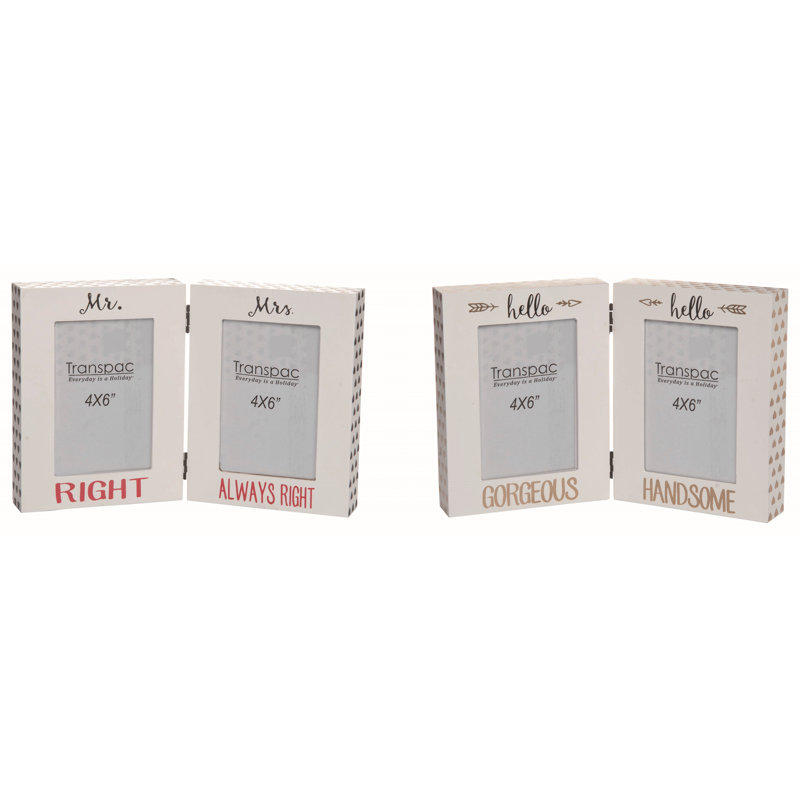  Valentines Day MDF Love You More Fold Frame Set of 2