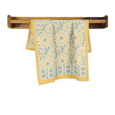 BLOOM Hand Block Printed Kitchen Towel - Set Of 2
