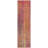 8' Runner Red and Orange Striped Washable Non Skid Indoor Outdoor Runner Rug