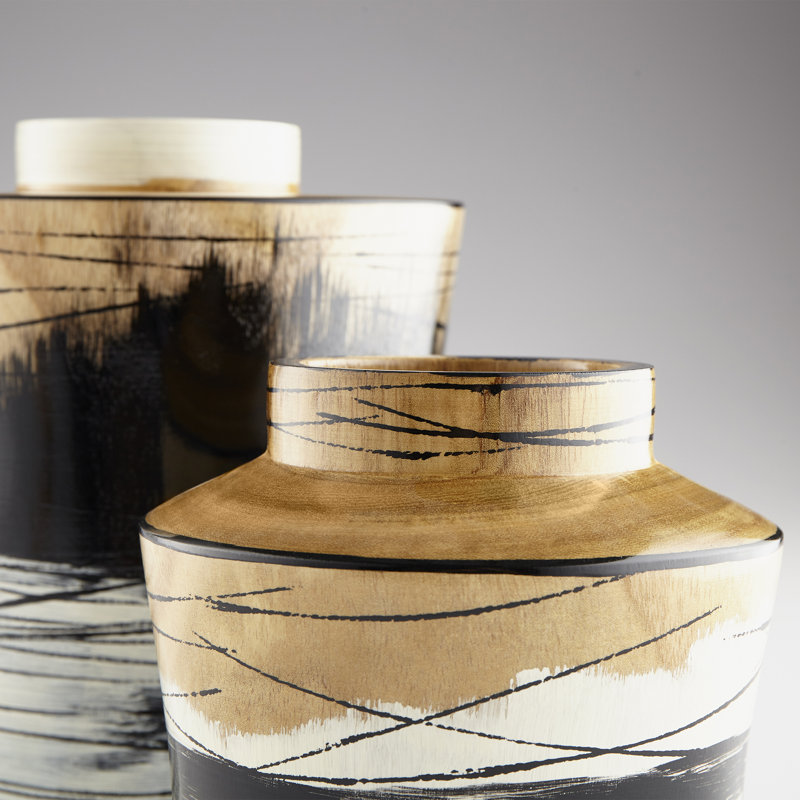 Snow Flake Wood Table Vase