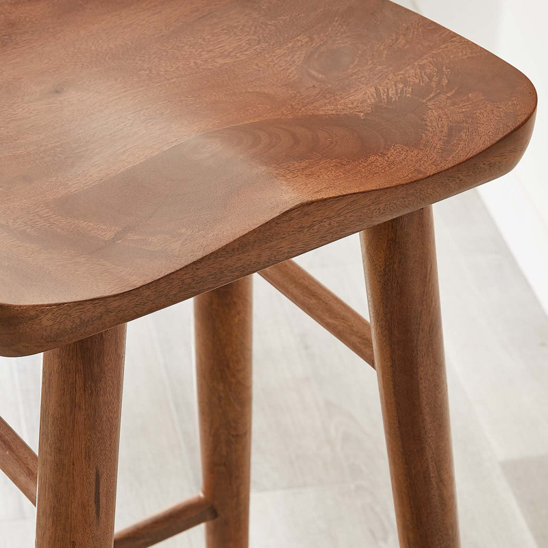Tabouret en bois massif Modway Saville, Tabouret de bar (siège d'une hauteur de 32 po), Noyer