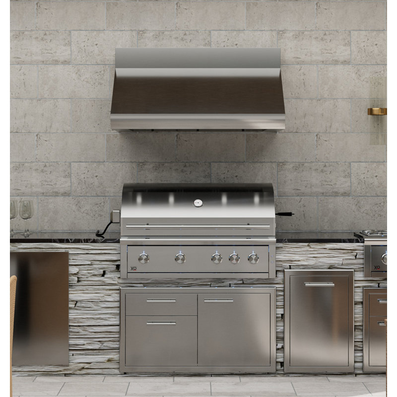 48" 1200 CFM Ducted Wall Mount Range Hood in Chrome with Nightlight, 36"