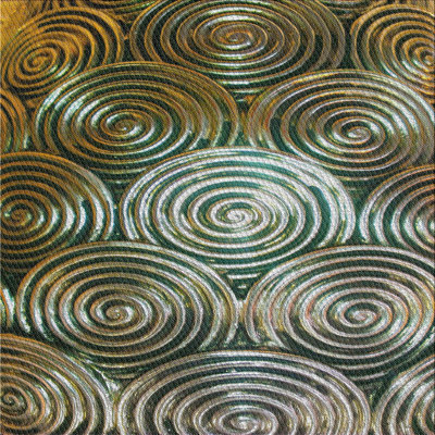 Tapis de zone dorée à motifs