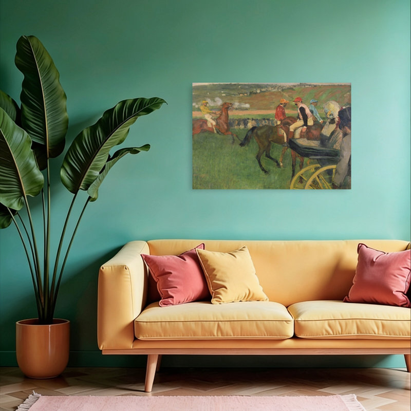The Race Course - Amateur Jockeys Near A Carriage, C.1876-87 Abstract Contemporary Horse Wall Art Print