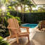 Chaise Adirondack pliante en bois surdimensionnée avec dossier et siège pré-assemblés, chaise de patio en bois pour patio