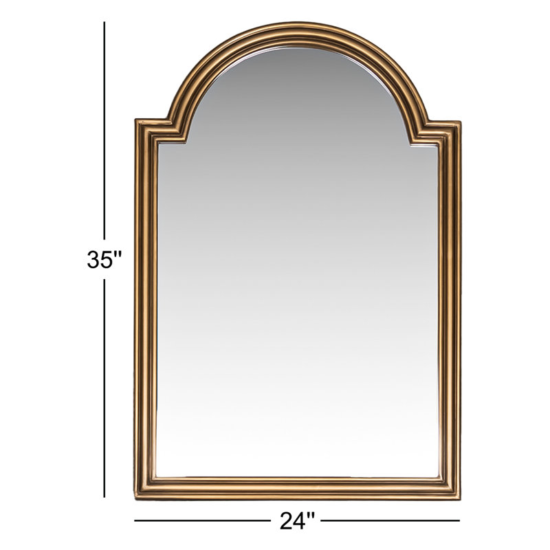 Hemanth Solid Wood Arch Wall Mirror