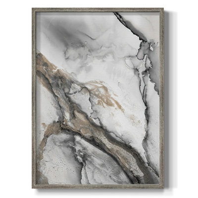 «Abstract Ink Fantasy II», reproduction encadrée - bois massif