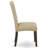 9 Piece Dining Room Table Set Includes a Rectangle Kitchen Table with Pedestal and 8 Brown Linen Fabric Parson Dining Chairs, Cappuccino