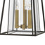 Luminaire suspendu géométrique unique à 3 lumières Cognac Izzie