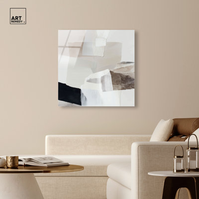 Art mural noir Smoked Umber III par Art Remedy, prêt à accrocher, 40 x 40