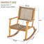 Chaise berçante d'extérieur 2 pièces en osier-1207740505