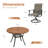 4-Person Round Patio Dining Set With 360° Swivel PVC-Coated Polyester Chairs-572891483