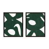 Green Harmony Set Of 2 By Andrea Stokes - Framed Wall Art