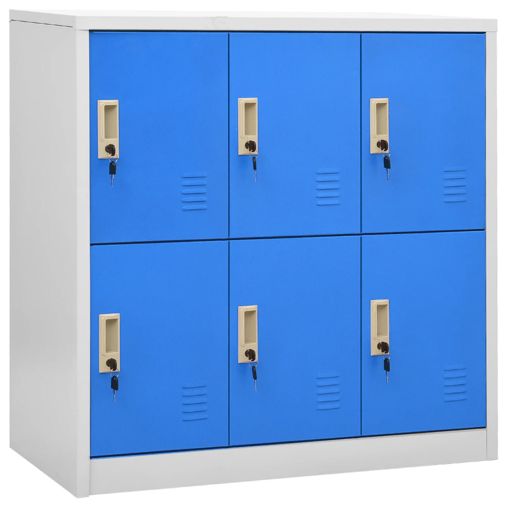 VidaXL Locker Cabinets 35.4" x 17.7" x 36.4" Steel (Set of 2) vidaXL 