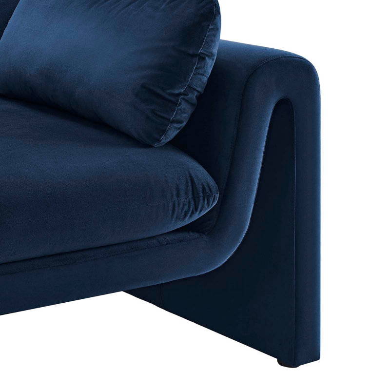 Canapé Waverly, Velours bleu marine