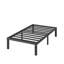 Cadre de lit simple XL de 35,5 cm (14 po), cadre de lit plateforme en métal robuste avec rangement, sommier, lattes de soutien solides, montage facile, noir-903080914