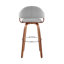 Tabouret de bar 30 po en simili cuir noyer-1155367215