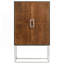 Washoe Walnut And Black 2-Door Bar Cabinet