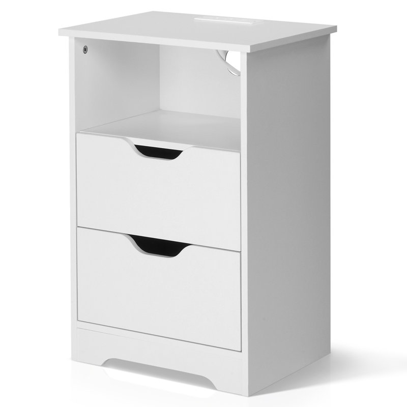 40cm W Manufactured Wood Bedside Table