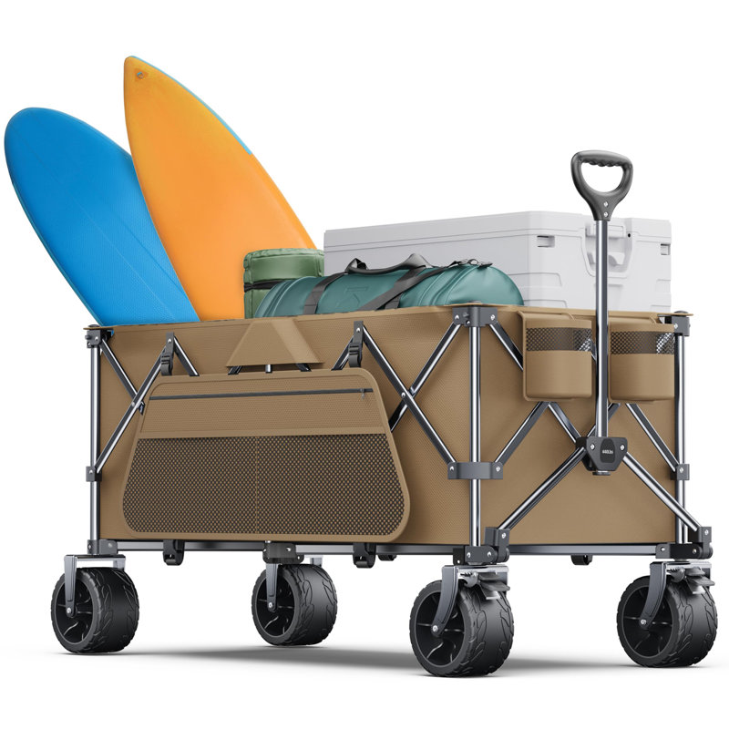 Chariot de chariot pliable 440Lbs, Brun