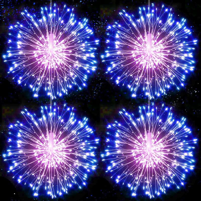 Guirlande de 120 lumières, Bleu/rose
