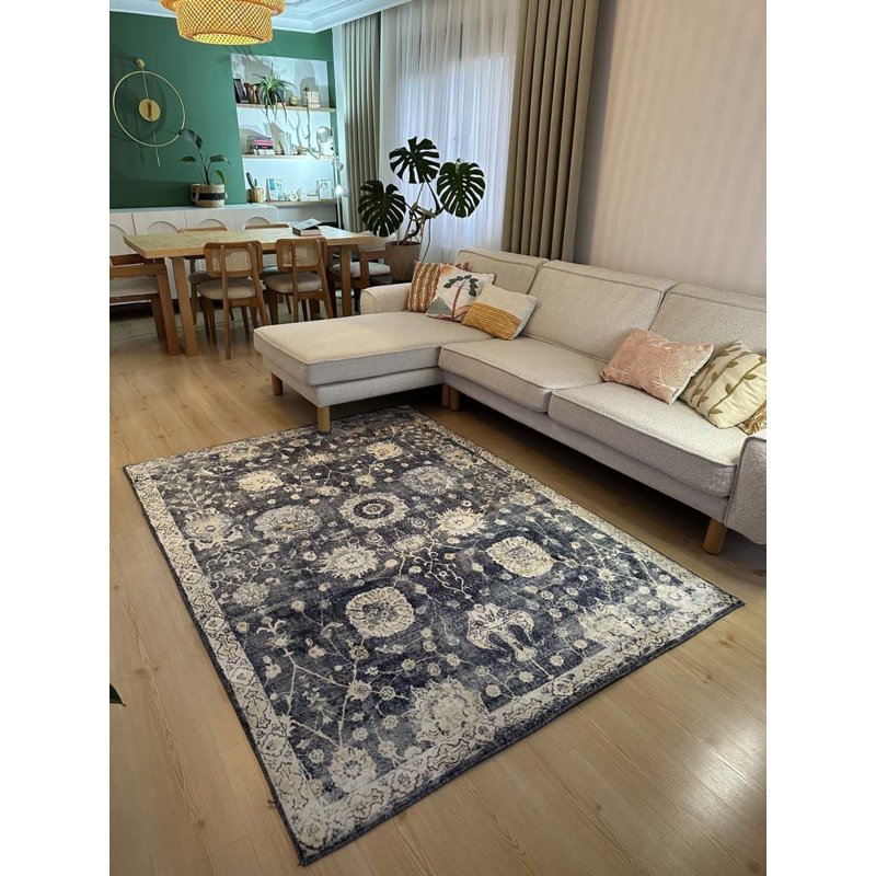Landree Performance Cotton Washable Oriental Indoor / Outdoor Rug, Runner 3'11" x 8'10"