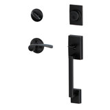 Century Handleset with Deadbolt and Merano Door Lever and Rosette