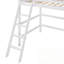 Lit mezzanine simple en bois avec échelle-1998462796