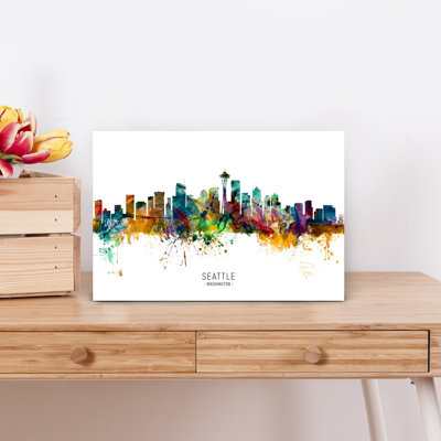 «Vibrant Seattle Skyline», art contemporain urbain