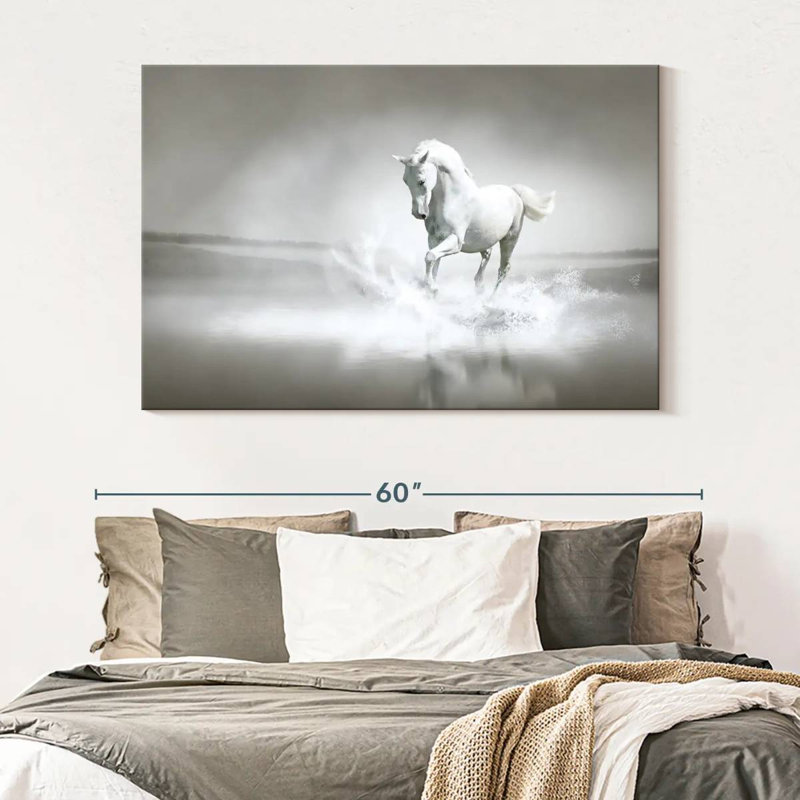 Brampt Horse On Beach, 34" H x 51" W