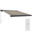 Outsunny Polyester Cover Retractable Patio Awning-110260955