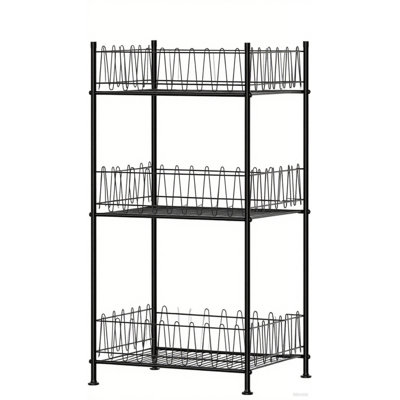 3 - Tier Black Water Bottle Rack