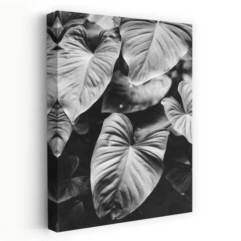 Feuilles d'art gris contemporain, H 24 po x l 16 po