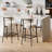 Sherpa Counter Height Bar Stools Set of 6 Modern Upholstered Barstools with Curved Open Back/Round Seat Boucle Comfortable Bar Chairs for Kitchen Island, 24.6 Inch-1606000555