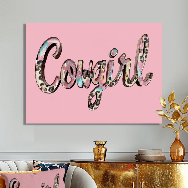 Cowgirl - Cowgirls, art mural, H 12 po x l 20 po x P 1 po, Toile tendue