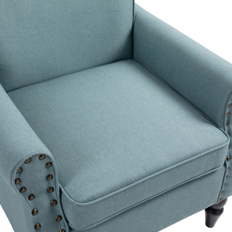Chaise avec accoudoirs Iliana, Bleu pâle