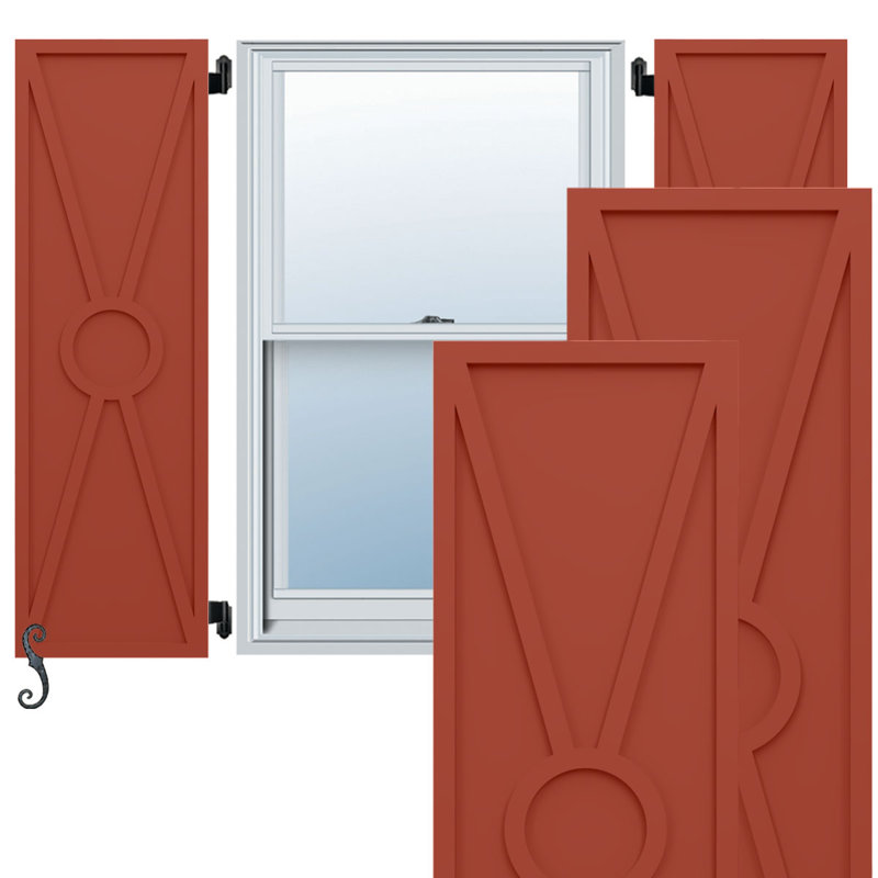Volets de style moderne EnduraCore Composite Santa Fe, Feuilles colorées, L 12 po, H 35 po