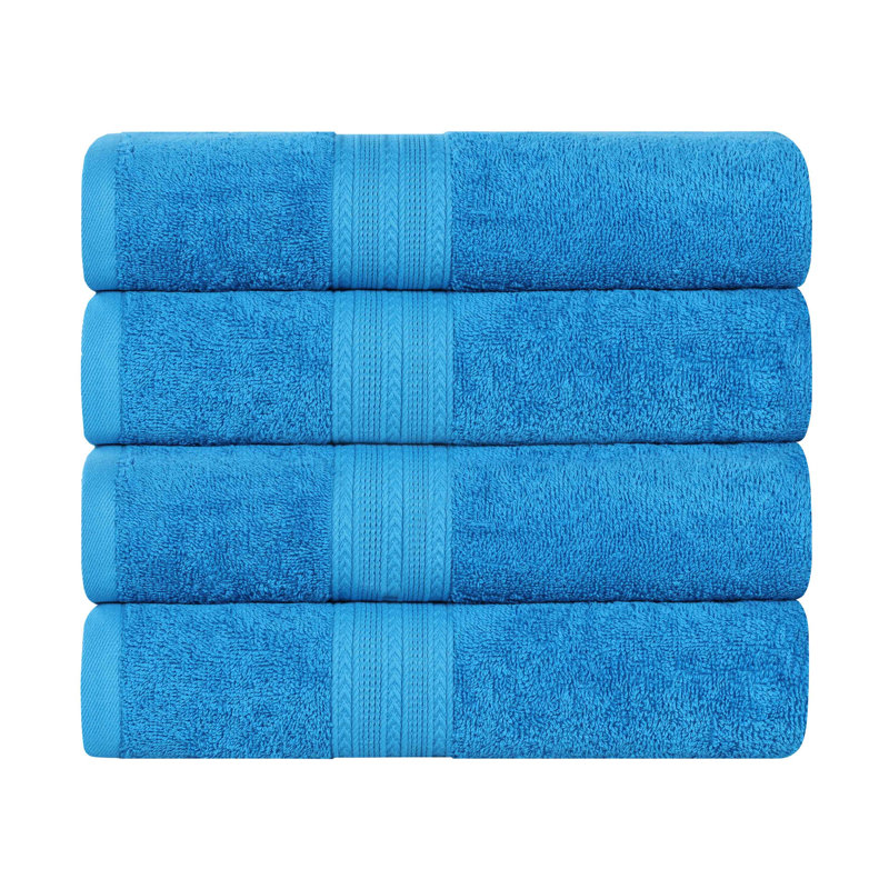 Hannu Eco-Friendly 100% Ringspun Sustainable Cotton Bath Towel Set, Aster Blue