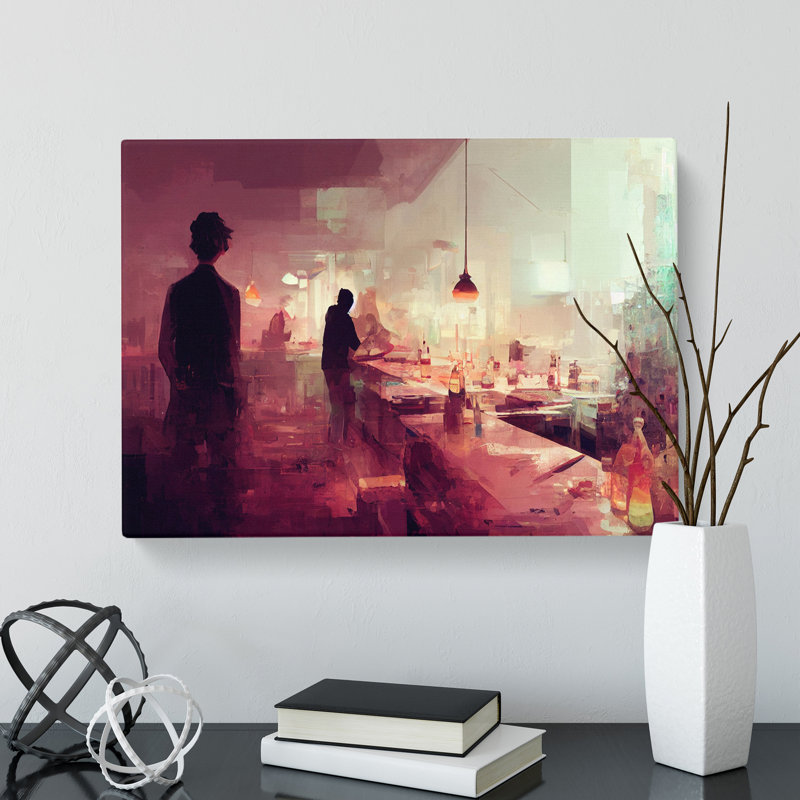 Cocktail Bar Vol.2 - Wrapped Canvas Painting, 35cm H x 50cm W x 3cm D