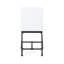 Tabouret de comptoir industriel moderne blanc à 2 boutons l 20,41 po x P 23 po H 38,8 po