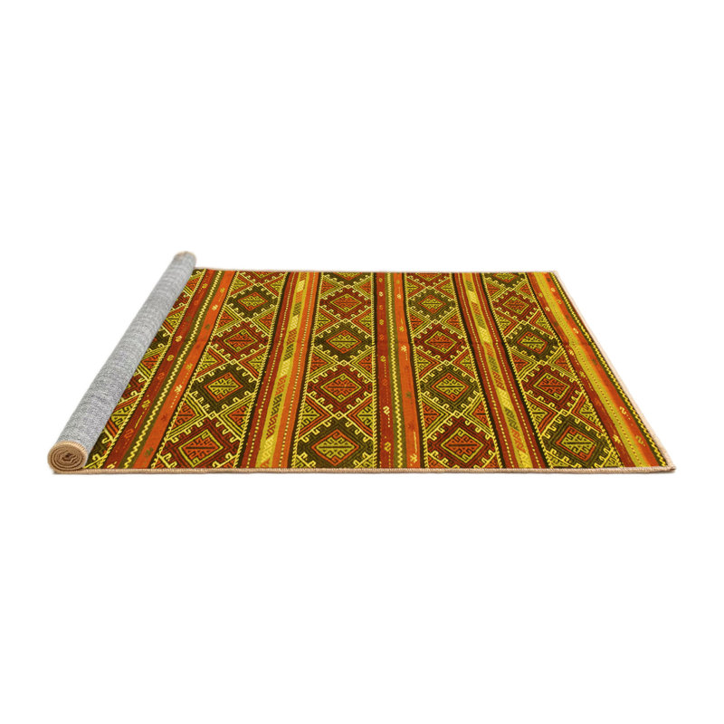 Washable Oriental Indoor Rug, Round 5'