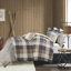 Housse de couette chaude et invitante avec chevrons à imprimé écossais