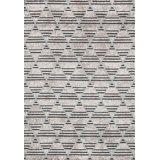 Tapis taupe / gris foncé / bleu clair Mitchum