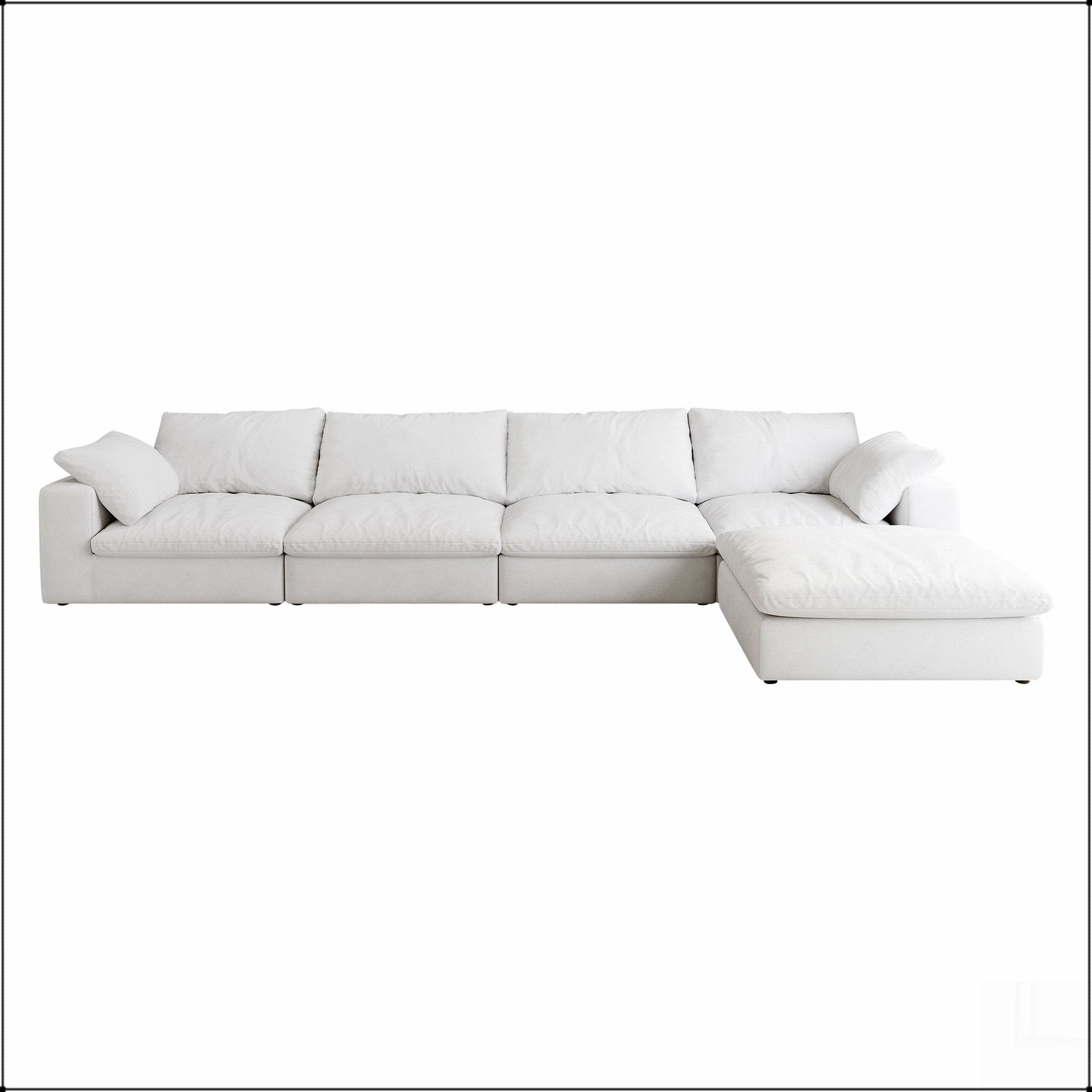 Latitude Run® Cloud Modular Sectional Sofa 160" Down Filled Comfort L ...