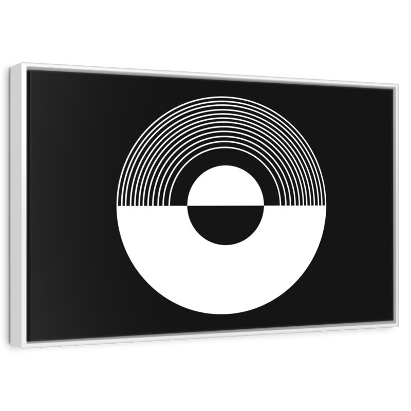Vinyle Grieco, Cadre flottant blanc, 37 po x 25 po
