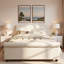 Lit rembourré avec bords roulés épais, pieds ovales à double couche rétro et tête de lit robuste-1063461670-1063461672