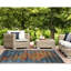 Tapis oriental bleu tissé à plat Kowalczyk-80995837
