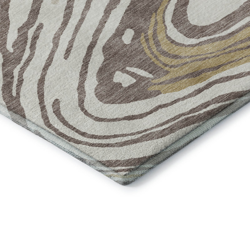 Premium Machine Washable Cossette AMF1051 Swirls Rug, Rectangle 10' x 14'