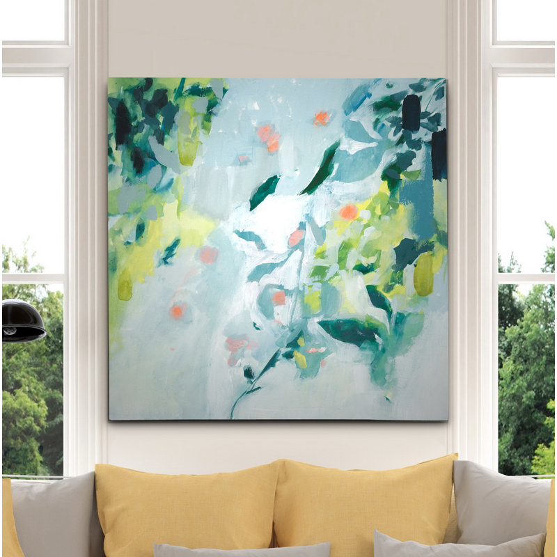 « doux spot ii », peinture, H 24 po x l 24 po x P 1,5 po, Toile tendue