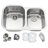 Moore 32'' L Double Bowl Stainless Steel Kitchen Sink-19378636
